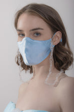 Load image into Gallery viewer, Icy Blue Mulberry Silk Mask
