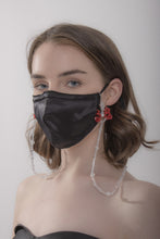 Load image into Gallery viewer, Classic Black Mulberry Silk Mask
