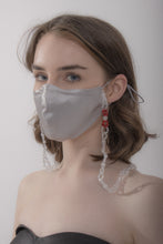 Load image into Gallery viewer, Elegant Grey Mulberry Silk Mask
