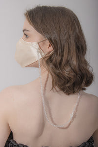 Champagne Gold Mulberry Silk Mask